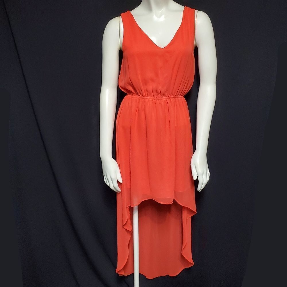 Everly Orange High Low Dress (Small) - Picture 2 of 7